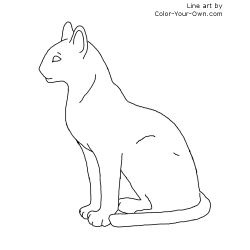 ancient egyptian cat hieroglyphs coloring pages - photo #13
