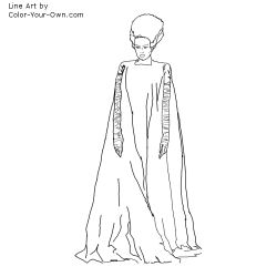 Bride of Frankenstein coloring page