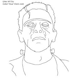 Classic movie monsters coloring page - Frankenstein