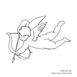 Valentine's Day Coloring Page - Baby Cupid Valentine's Day Coloring Page - Baby Cupid