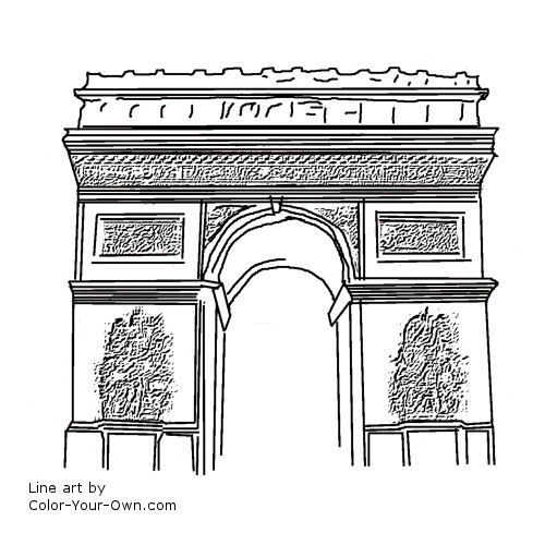 Arc de Triomphe Line Art