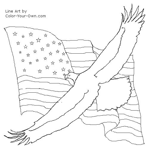 eagle and flag images coloring pages - photo #8