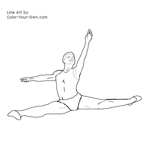 Dancers Male Ballet Dancer Coloring Page 2