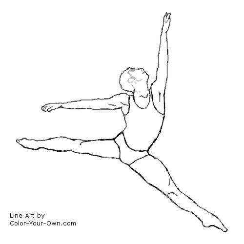 Dancers - Male Ballet Dancer Coloring Page #3