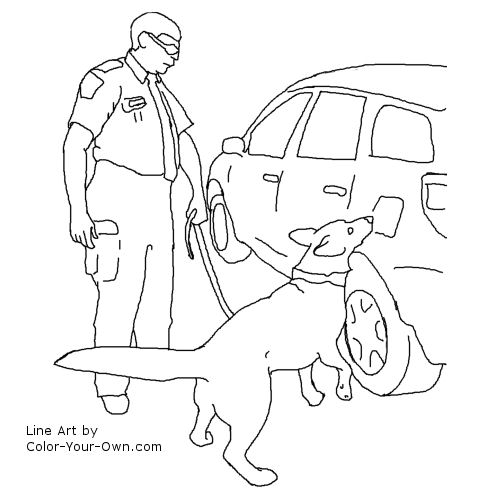 Vehicle Detection Dog Line Art