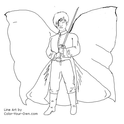Fairy Prince Line Art