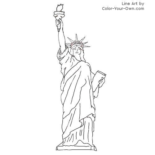 lady liberty coloring pages for kids - photo #29
