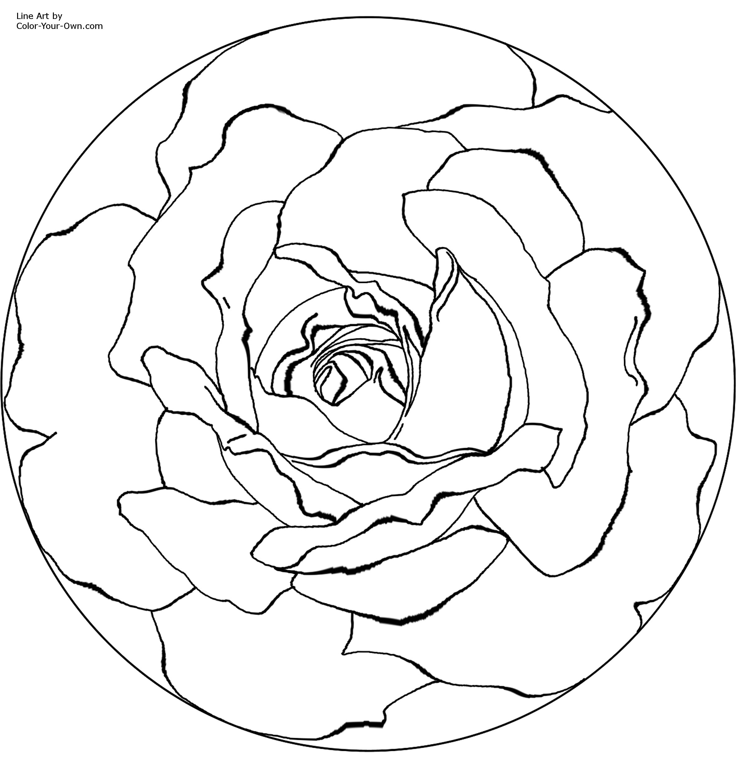 407 Unicorn Rose Mandala Coloring Pages with Printable