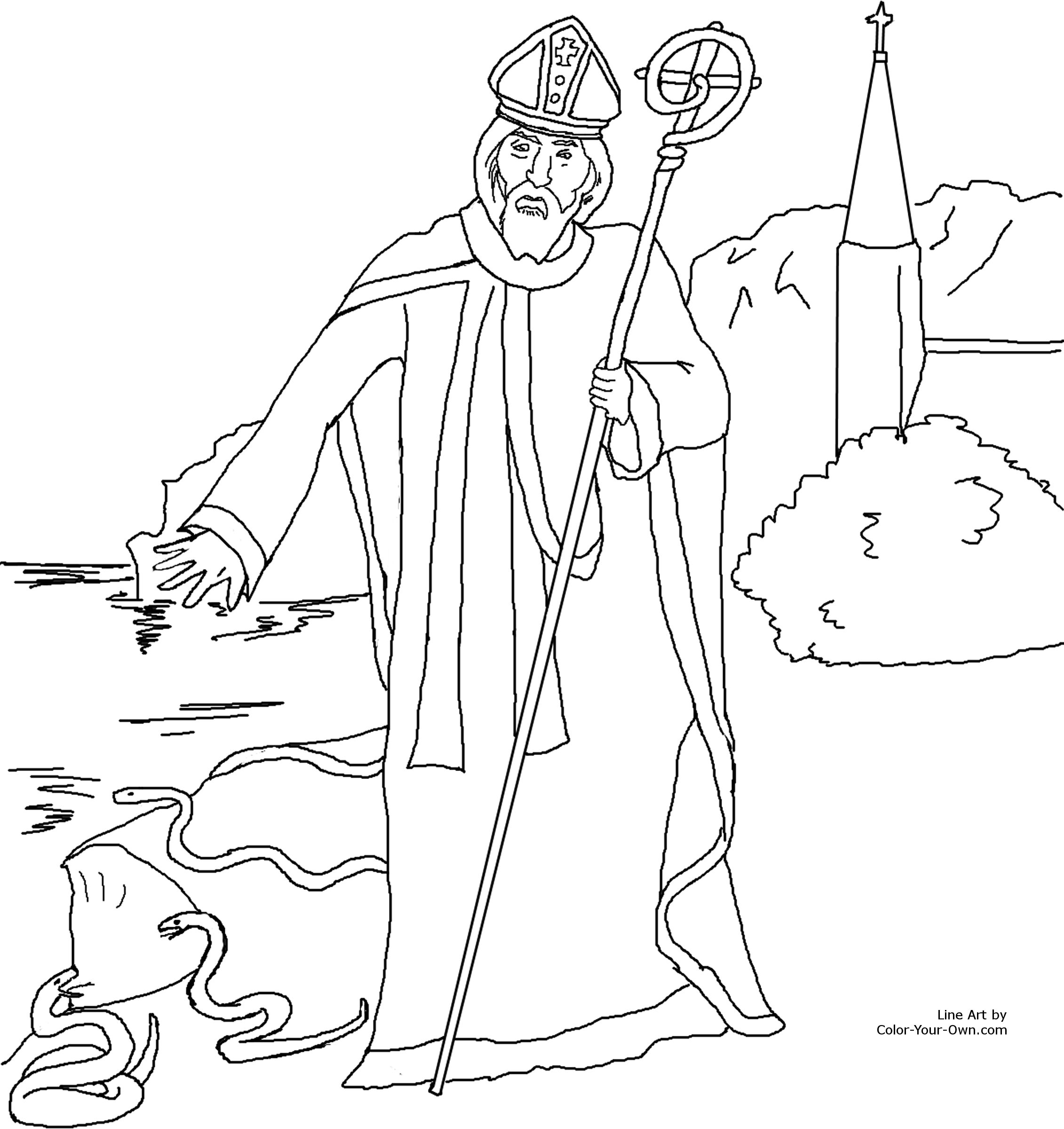 Simple Printable St Patricks Coloring Pages for Kindergarten