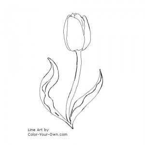 Free Printable Coloring Page - Tulip | Coloring Pages Blog