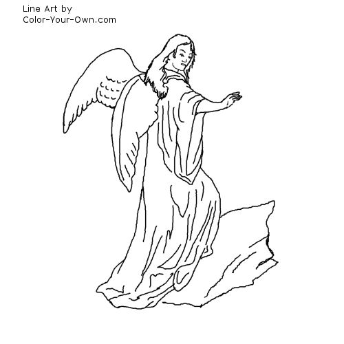 Blessing Angel Coloring Page