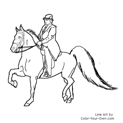 saddle coloring pages